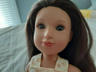 14 " Glitter Girl Doll - Long Brown Hair & Eyes - W/ Homemade Clothes - Battat