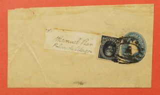 15c Clay On 1890s Uprated Stationery Newspaper Wrapper Ny To Spain Front Only