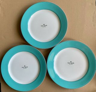 Kate Spade Dinner Plate (s) Rutherford Circle Turquoise 11.  2 " - Nwt