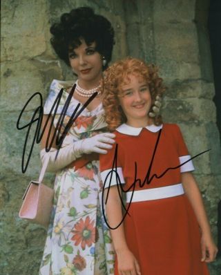 Joan Collins Ashley Johnson Autographed 8x10 Photo Actresses Annie Ttm