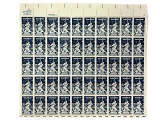 Full Sheet 20c Stamps 2046 1983 Babe Ruth York Yankees Baseball Stamps Mnh