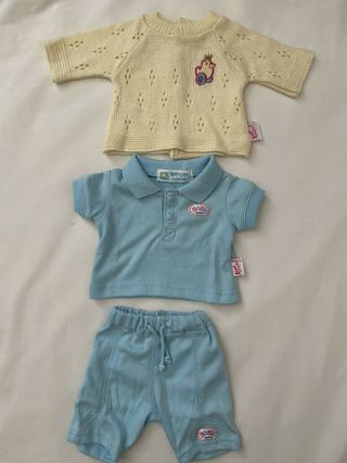 3 Pc Zapf Baby Born Doll Blue Polo Shirt Pants Outfit Yellow Sweater Outfit