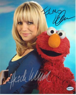 Heidi Klum & Kevin Clash Hand Signed 8x10 Autographed Photo With