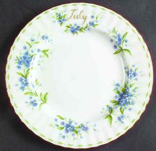 Royal Albert Flower Of The Month (montrose) July Salad Plate 6724573