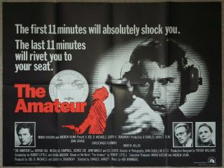The Amateur 1981 Uk Quad Cinema Poster John Savage,  Christopher Plummer