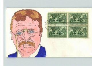 Hand Painted,  President Theodore Roosevelt,  Sagamore Hill,  Oyster Bay Bl/4 1 O