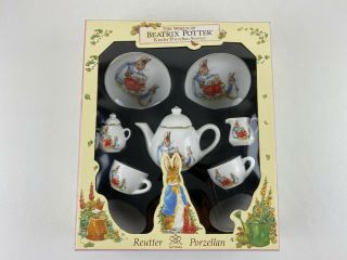 The World Of Beatrix Potter Kinder Germany Porcelain Service Children’s Tea Set