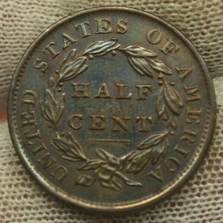 1835 CLASSIC HEAD HALF CENT X1357 United States antique cent COPPER 1/2c 2