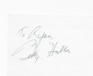 Betty Hutton Autographed Index Card Movie Actress