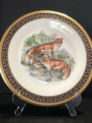 Red Foxes Woodland Wildlife Lenox Decorative Collector Plate Limited Edition (o)