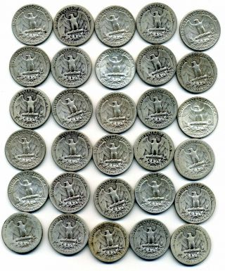 (30) SILVER Vintage US WASHINGTON QUARTERS US Silver Coins 2