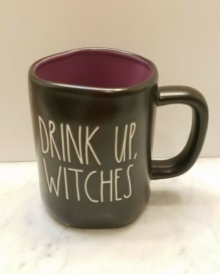 Rae Dunn Black Mug,  Drink Up Witches,  Purple Interior,  2020 Halloween,  Htf,