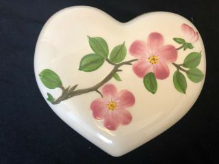 Franciscan Desert Rose Heart Shaped Covered Candy Dish Or Box By Wedgwood Group