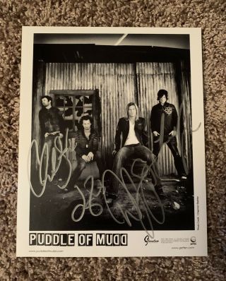 PUDDLE OF MUDD Autographed 8x10 Photo Signed By Whole Band.  Not A Reprint 2