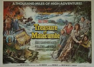 Walt Disney Treasure Of Matecumbe 1977 Quad Cinema Poster Peter Ustinov