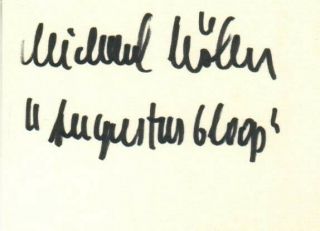 Michael Bollner Autographed Card Augustus Gloop Willy Wonka & The Chocolate Fact