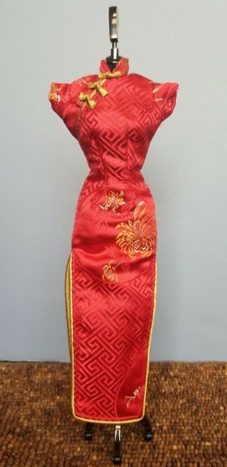 Red Qipao For Fashion Royalty,  Barbie,  And Silkstone