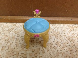 Barbie Doll Island Princess Vanity Chair Ottoman Foot Stool Bedroom Furniture