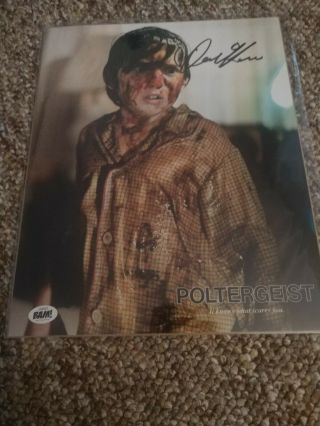 Bam Signed Poltergeist Picture Of Oliver Robins W/