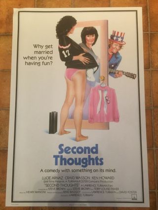 Second Thoughts 1983 British Uk Film Poster Lucie Arnaz