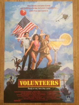 Volunteers 1985 Film Poster John Candy Tom Hanks Comedy