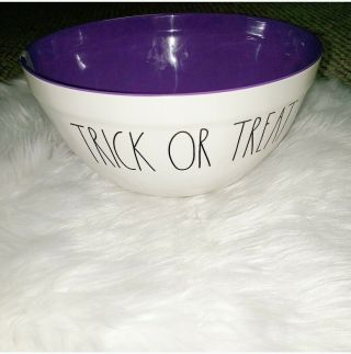 2019 Rae Dunn Halloween Purple Trick Or Treat Melamine Bowl