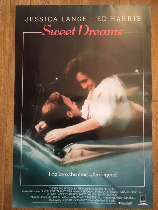 Sweet Dreams 1985 British Uk Film Poster Jessica Lange Ed Harris