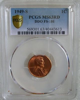 1949 S Pcgs Ms63rd Fs - 101 Ddo Double Doubled Die Obverse Lincoln Wheat Cent
