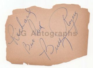 Charles " Buddy " Rogers - American Film Actor - Authentic Autograph
