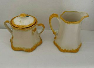 Cash Family Hand Painted Floral Pitcher and Sugar Bowl Set 2