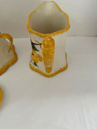 Cash Family Hand Painted Floral Pitcher and Sugar Bowl Set 3