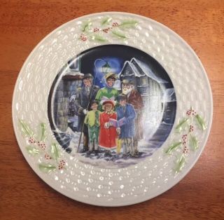 Belleek Fine Parian China Christmas Plate Ltd Ed 3rd Edition Carol Singers