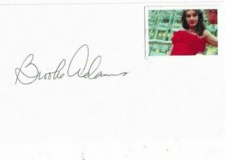 Brooke Adams Signed 3x5 Index Card " Invasion Of The Body Snatchers "