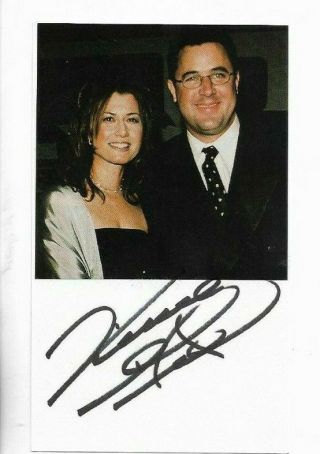Vince Gill Signed 3x5 Index Card " Country Music Hof 2007 "