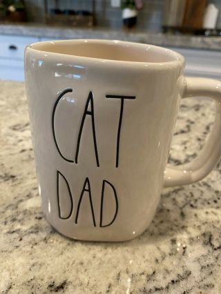 Rae Dunn Magenta Cat Dad Coffee Mug Large Letter Ll Farmhouse Cat Lovers Vhtf