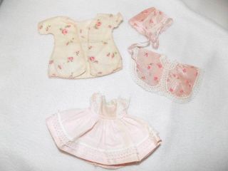 Factory Pink White Lace 8 " Muffie Doll Dress And Extra Outfit