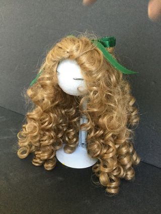 Brown Long Length Wig,  Large Full Curley Doll Wig - Sz 10 (w11)
