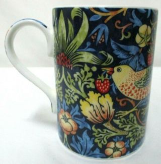 Royal Worcester Morris & Co Strawberry Thief Birds Floral Painted Mug Cup