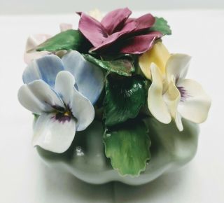 Royal Adderley Floral Bone China England Porcelain Flower Bouquet Pansy 