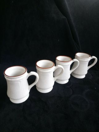 Vintage Syracuse China Restaurant Ware Footed Coffee Mugs (4)