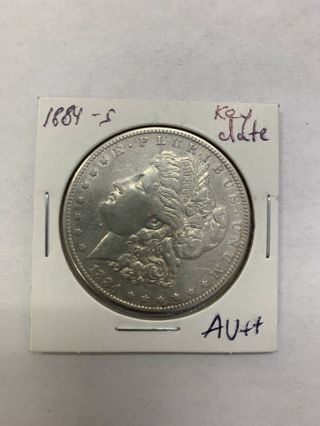 1884 - S Au Morgan Silver Dollar 90 Silver $1 Coin