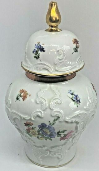 Royal Porzellan Bavarian Kpm Handmade Ginger Jar/urn/vase 10 "
