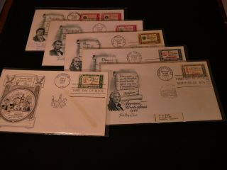 Complete Set Of 6 Fdcs From The American Credo Series Scott 