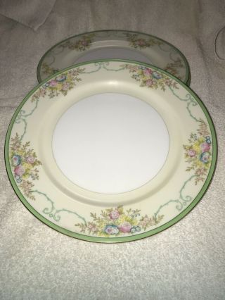 Vintage Set Of (3) Meito China Dinner Plates - 9 - 3/4”made In Japan - Hand Painted