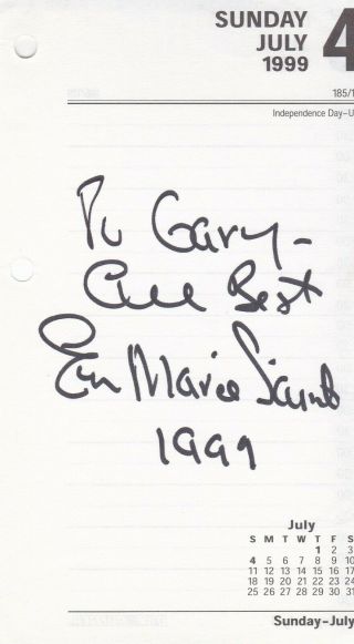 Eva Marie Saint (" North By Northwest " Star) Signature