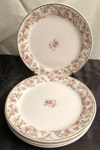 Set Of (4) Vintage 1631 Taylor Smith Taylor 6 1/2” Bread & Butter Plate Plates