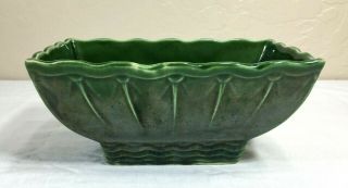 Vintage Mccoy Green Patterned Rectangular Ceramic Bowl/planter