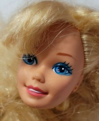 Barbie Doll Head Only For Replacement Or Ooak Hollywood Hair 1992 Blonde Long