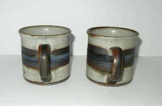 Two Vintage Otagiri Horizon Coffee Mugs Hand Crafted Stoneware Japan 2