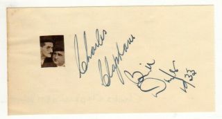 Charles Clapham & Bill Dwyer Cut Signatures Autograph Cockney Alphabet British